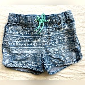 Cat & Jack Girls 6X Blue Heart Design Shorts